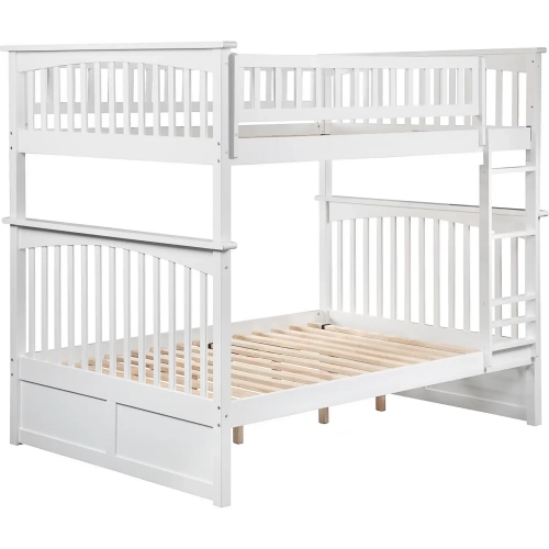 Columbia Full over Full Bunk Bed in White