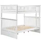 Columbia Full over Full Bunk Bed in White
