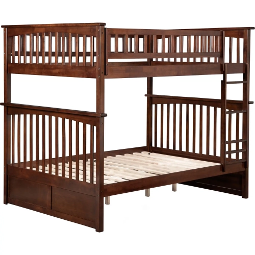 Columbia Full over Full Bunk Bed in Antique Walnut