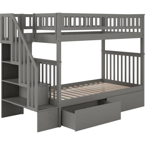 Westbrook Staircase Twin over Full Bunk Bed in Espresso