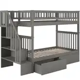 Westbrook Staircase Twin over Full Bunk Bed in Espresso