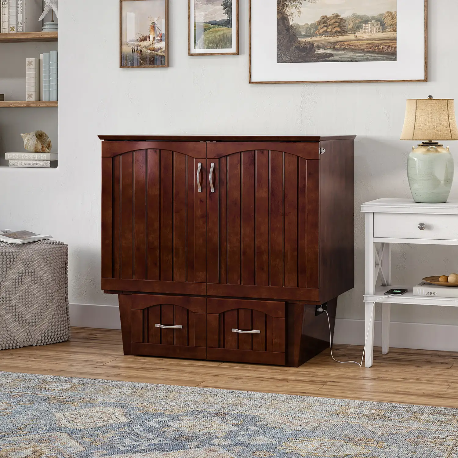 AFI AC592144 Nantucket Twin Murphy Bed Chest with 6
