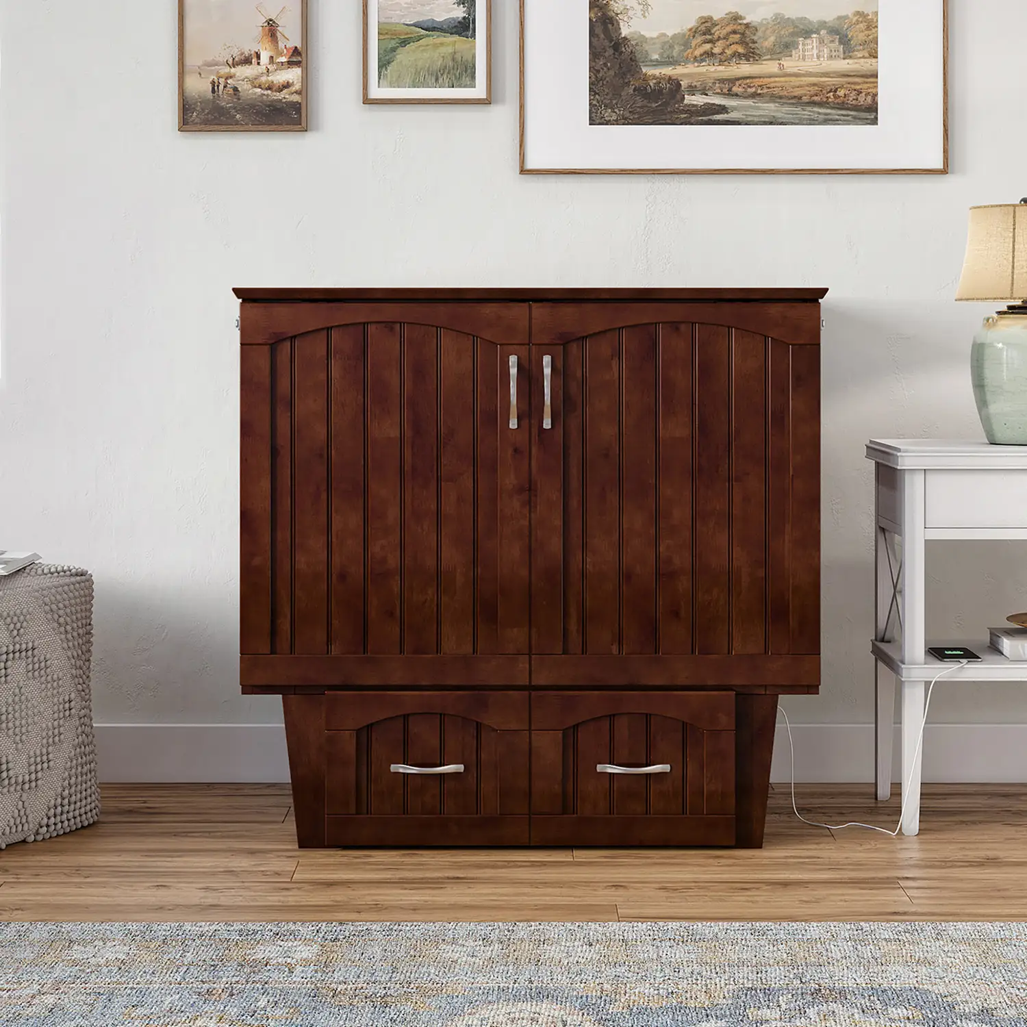 AFI AC592144 Nantucket Twin Murphy Bed Chest with 6