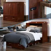 Southampton Murphy Bed Chest Twin XL Walnut with Charging Station