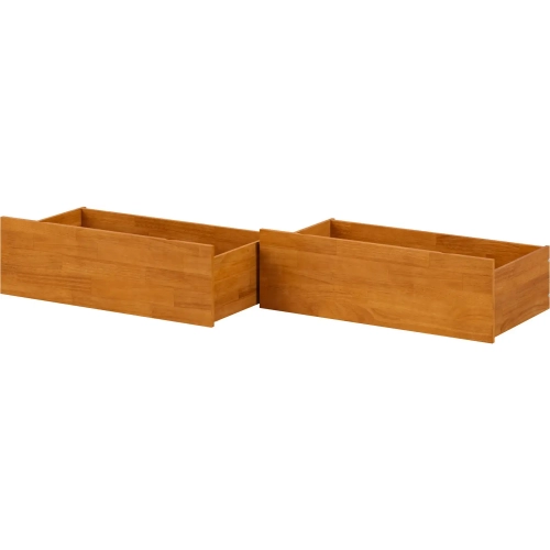 Urban Twin or Full Bed Drawers in Light Toffee Finish Wood