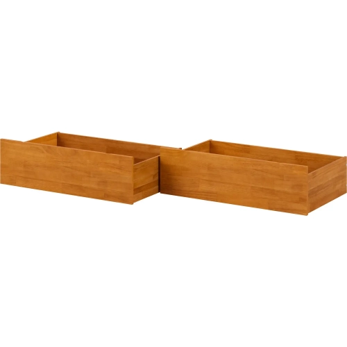Urban Queen or King or Twin XL Bed Drawers in Light Toffee Finish Wood