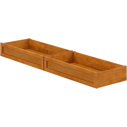 MCM Queen King Twin XL Under Bed Drawers in Light Toffee