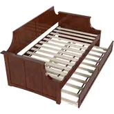 Cambridge Twin Daybed with Twin Trundle in Walnut Finish Wood