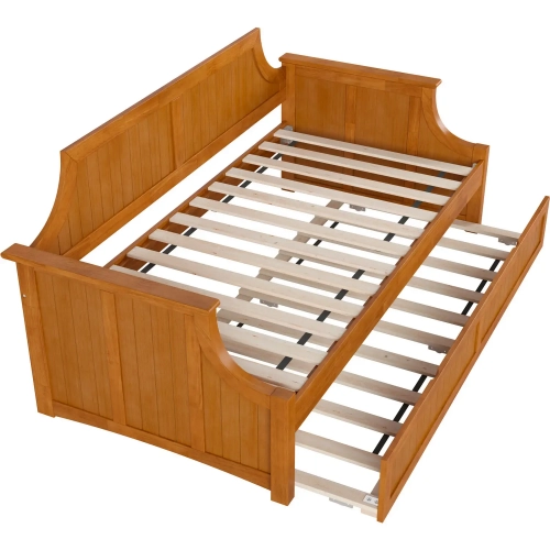 Cambridge Twin Daybed with Twin Trundle in Light Toffee Wood