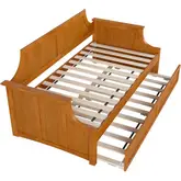 Cambridge Twin Daybed with Twin Trundle in Light Toffee Wood