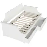 Cambridge Twin Daybed with 2 Drawers in White Finish Wood