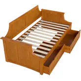 Cambridge Twin Daybed with Storage Drawers in Light Toffee Wood