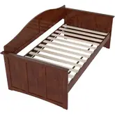 Nantucket Twin Daybed in Walnut Finish Wood