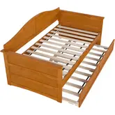 Acadia Twin Daybed with Twin Trundle in Light Toffee Wood
