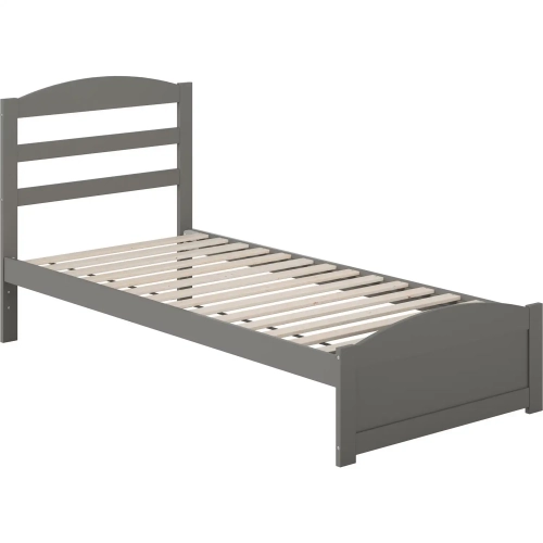 Warren Twin XL Bed with Footboard in Grey Finish