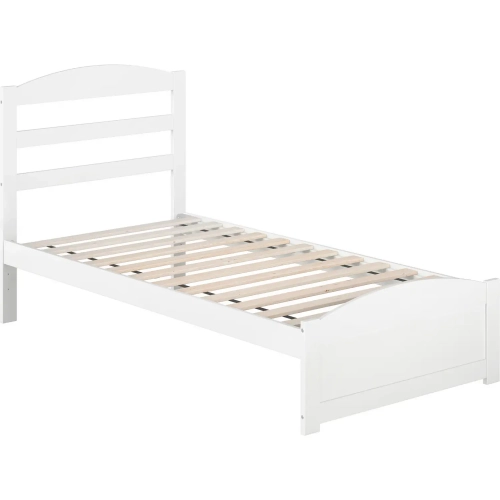 Warren Twin Bed with Footboard in White Finish