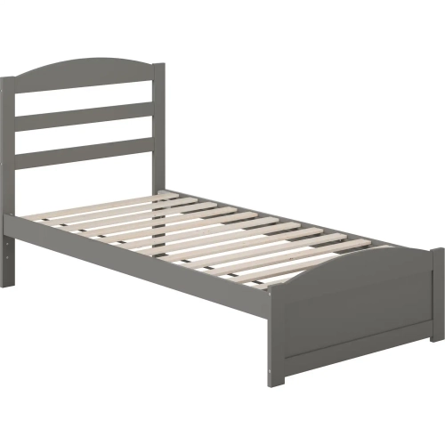 Warren Twin Bed with Footboard in Grey Finish