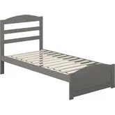 Warren Twin Bed with Footboard in Grey Finish