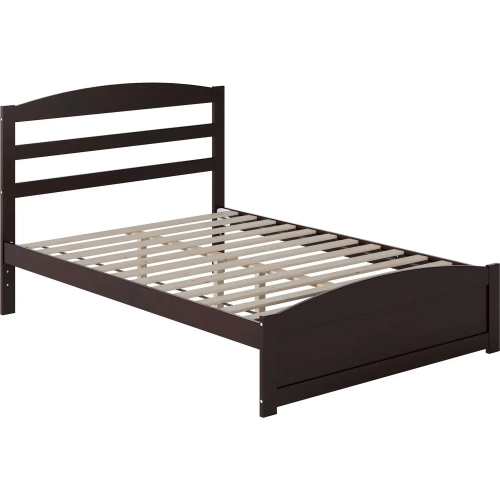 Warren Full Platform Bed with Footboard in Espresso