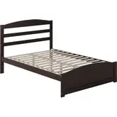 Warren Full Platform Bed with Footboard in Espresso