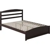 Warren Queen Platform Bed with Footboard in Espresso