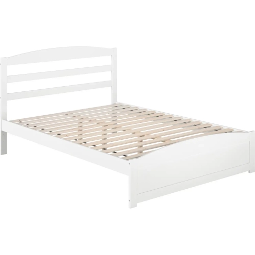 Warren Queen Bed with Footboard in White Finish