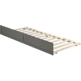 Island Trundle Bed Twin XL Atlantic Grey Finish