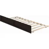 Island Trundle Bed Twin in Espresso Finish