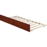 Island Trundle Bed Twin Antique Walnut Finish