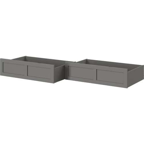 Island Queen King Twin XL Antique Bed Drawer in Atlantic Grey (Set of 2)