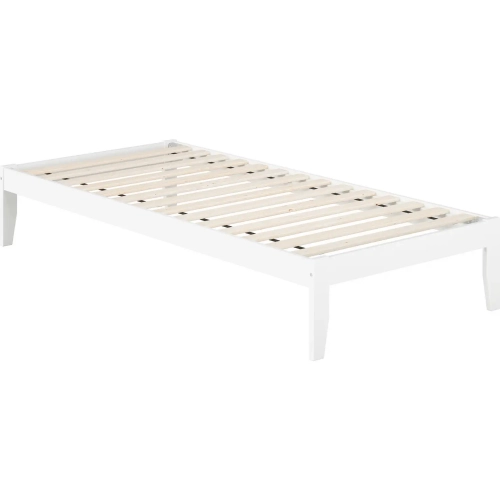 Colorado Twin Extra Long Bed with USB Turbo Charger in White