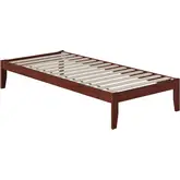 Colorado Twin Extra Long Bed with USB Turbo Charger in Walnut