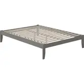 Colorado Queen Bed with USB Turbo Charger in Grey