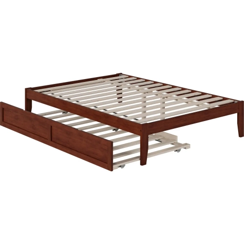 Colorado Full Bed with USB Turbo Charger & Twin Trundle in Walnut