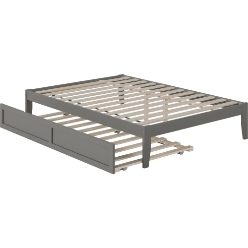 Colorado Full Bed with USB Turbo Charger & Twin Trundle in Grey