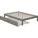 Colorado Full Bed with USB Turbo Charger & Twin Trundle in Grey