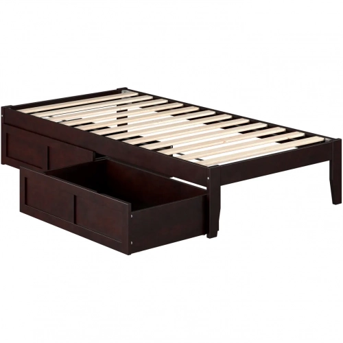 Colorado Twin Bed with 2 Drawers in Espresso