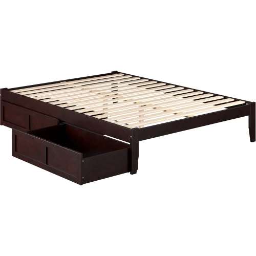 Colorado Queen Bed with 2 Drawers in Espresso