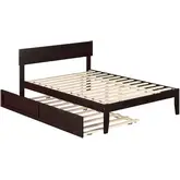 Boston Full Bed with Twin Trundle in Espresso