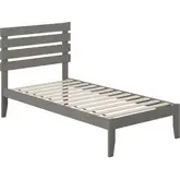 Oxford Twin Bed with USB Turbo Charger in Grey