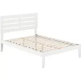 Oxford Full Bed with USB Turbo Charger in White