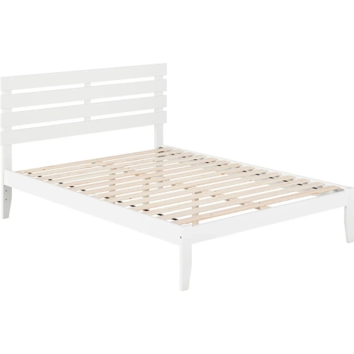 Oxford Queen Bed with USB Turbo Charger in White