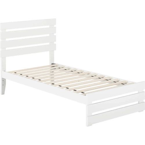 Oxford Twin Bed with Footboard & USB Turbo Charger in White