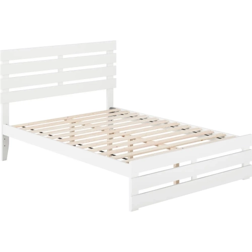 Oxford Full Bed with Footboard & USB Turbo Charger in White