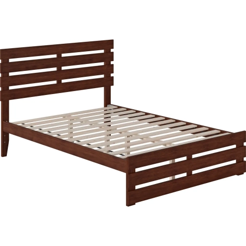 Oxford Full Bed with Footboard & USB Turbo Charger in Walnut