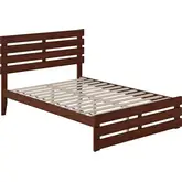 Oxford Full Bed with Footboard & USB Turbo Charger in Walnut
