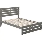 Oxford Full Bed with Footboard & USB Turbo Charger in Grey