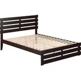 Oxford Queen Bed with Footboard in Espresso Finish