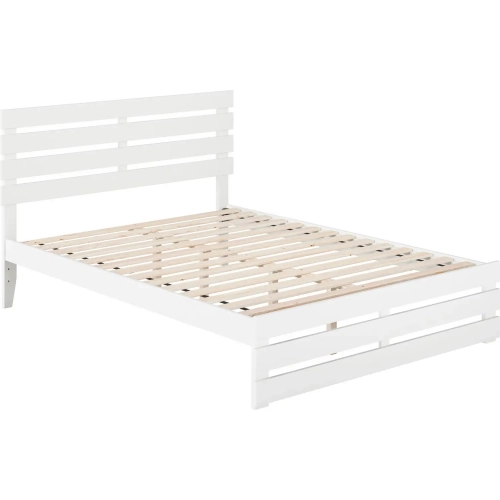 Oxford Queen Bed with Footboard & USB Turbo Charger in White