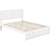 Oxford Queen Bed with Footboard & USB Turbo Charger in White